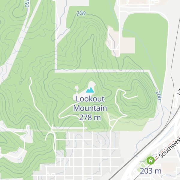 Map of Lookout Mountain