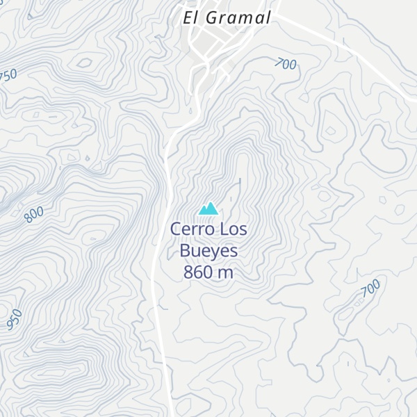 Map of Cerro Los Bueyes