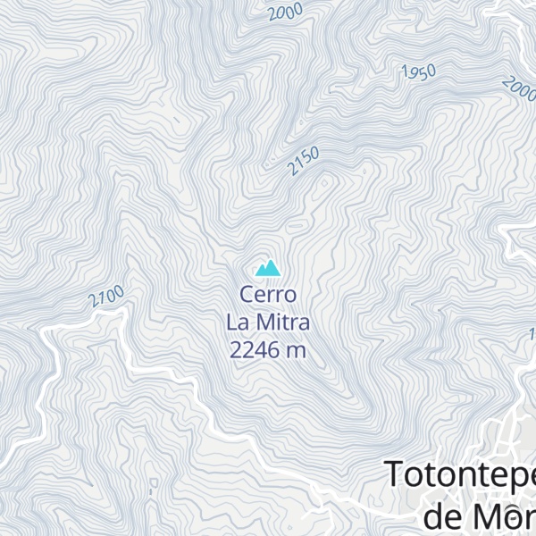 Map of Cerro La Mitra