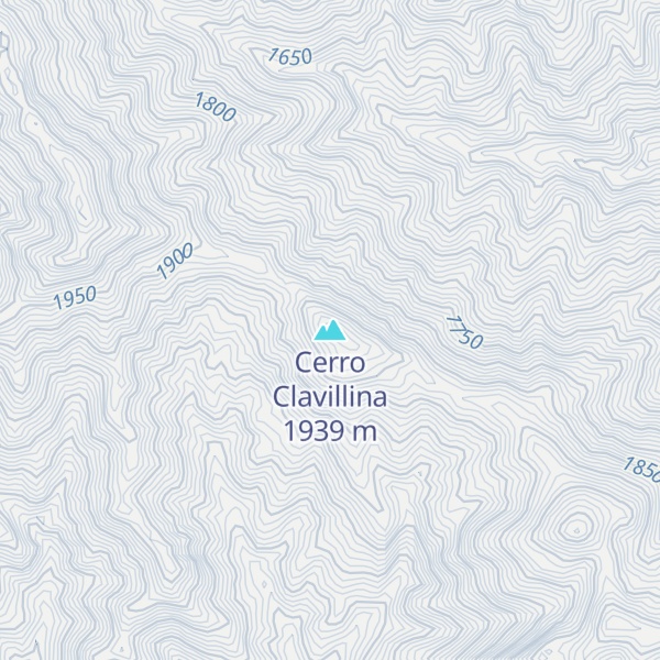 Map of Cerro Clavillina