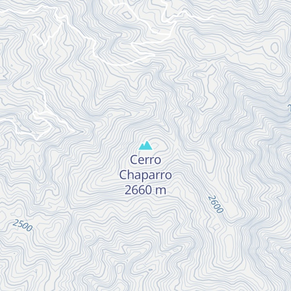 Map of Cerro Chaparro