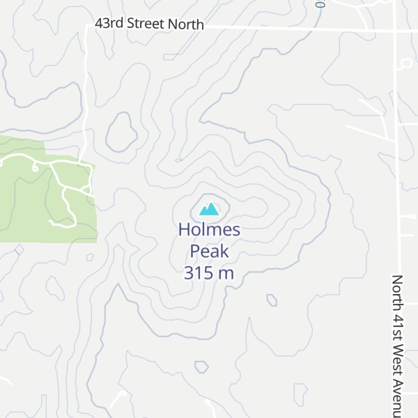 Map of Holmes Peak
