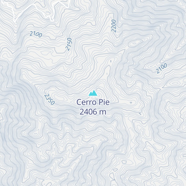 Map of Cerro Pie