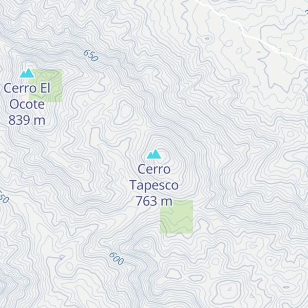 Map of Cerro Tapesco