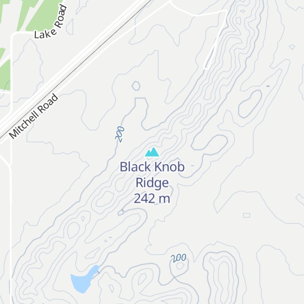 Map of Black Knob Ridge