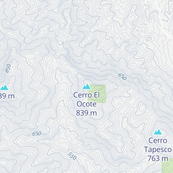 Map of Cerro El Ocote