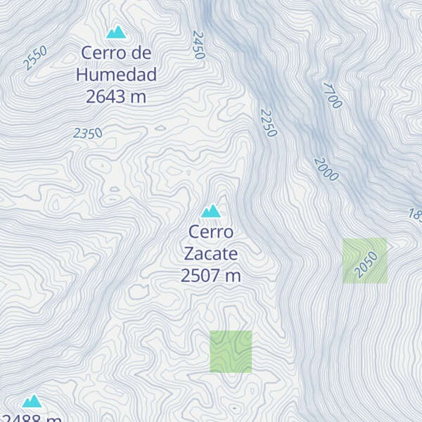 Map of Cerro Zacate
