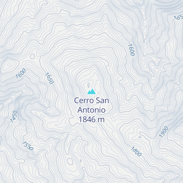 Map of Cerro San Antonio
