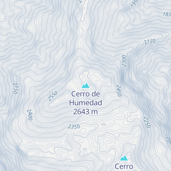 Map of Cerro de Humedad