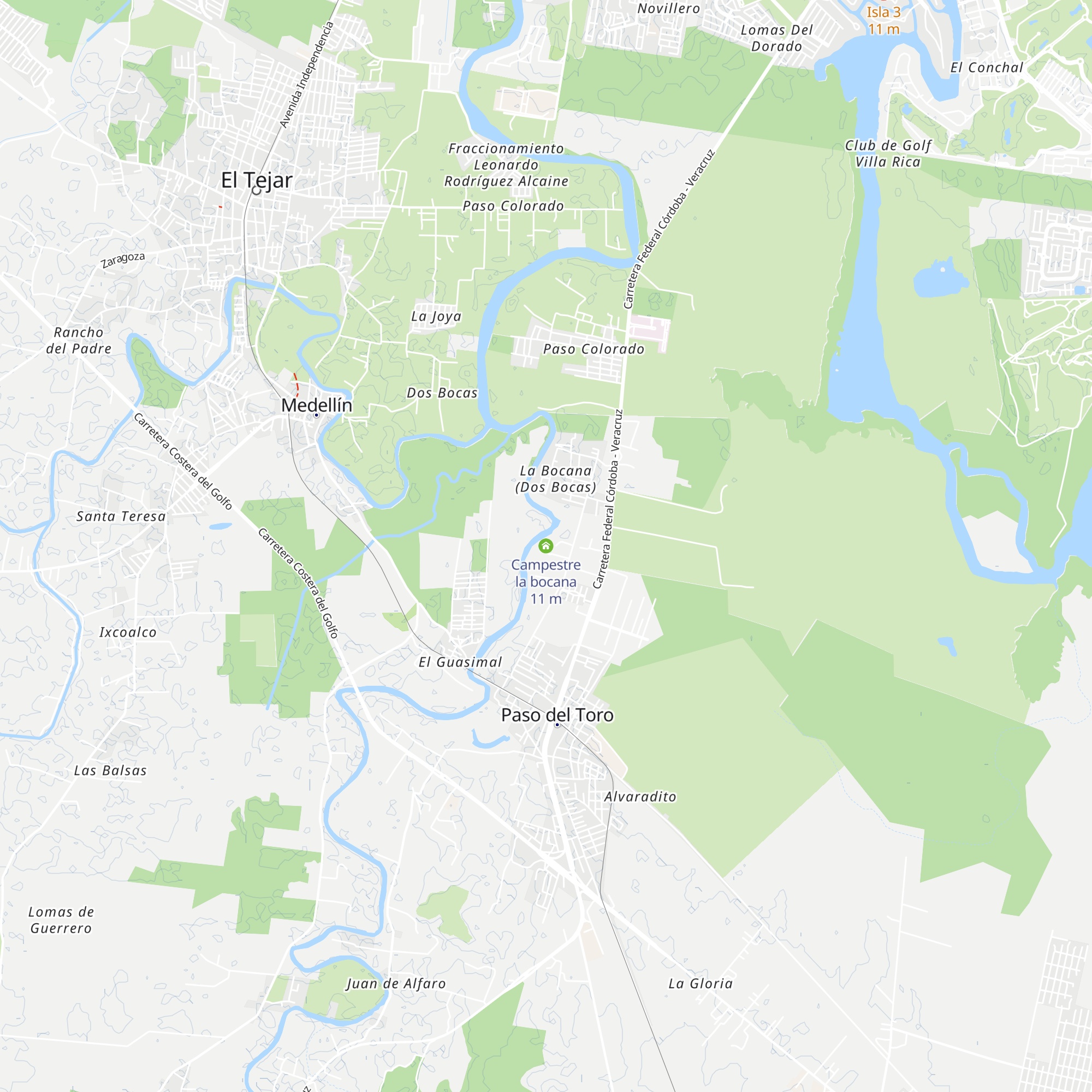 Campestre la bocana map