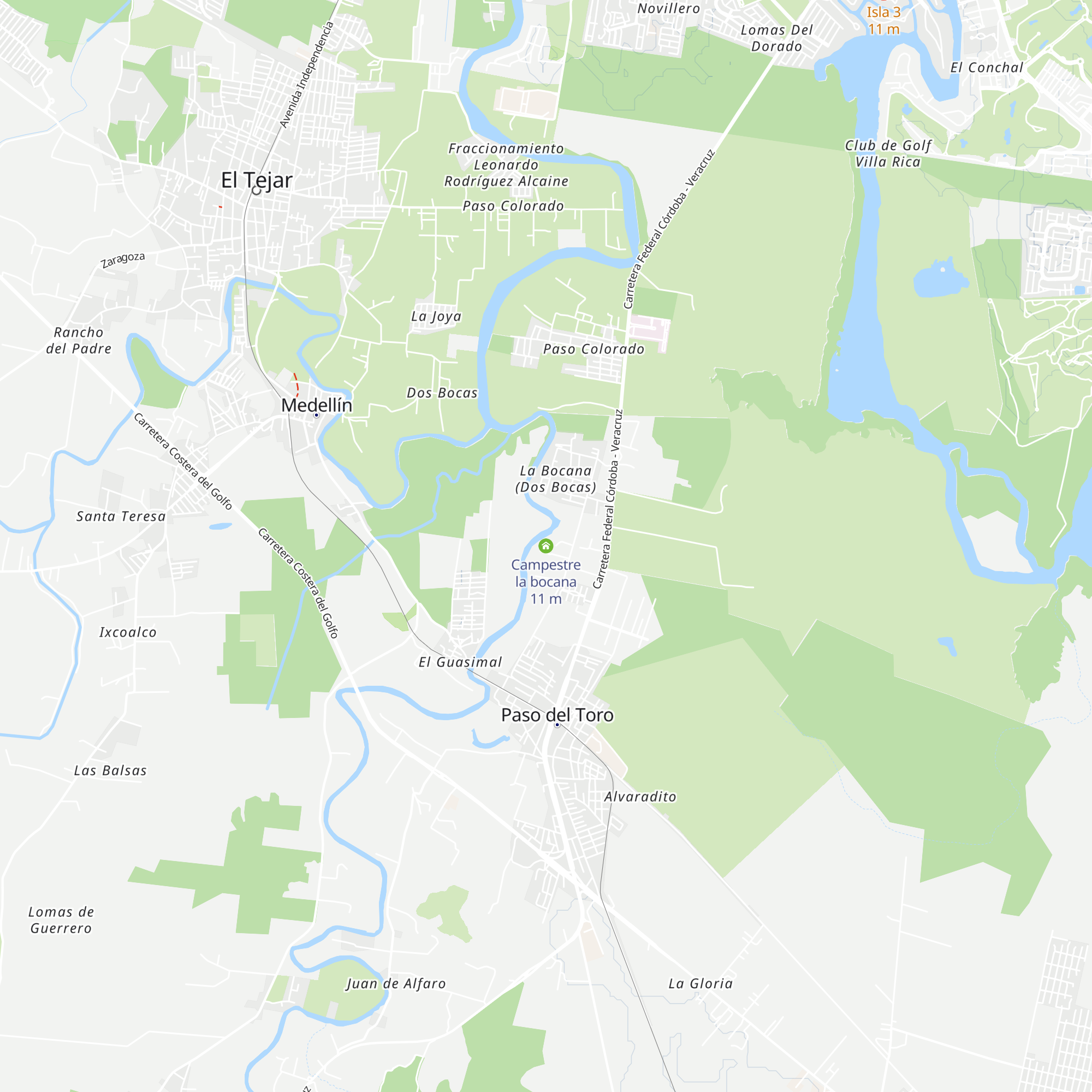 Campestre la bocana map