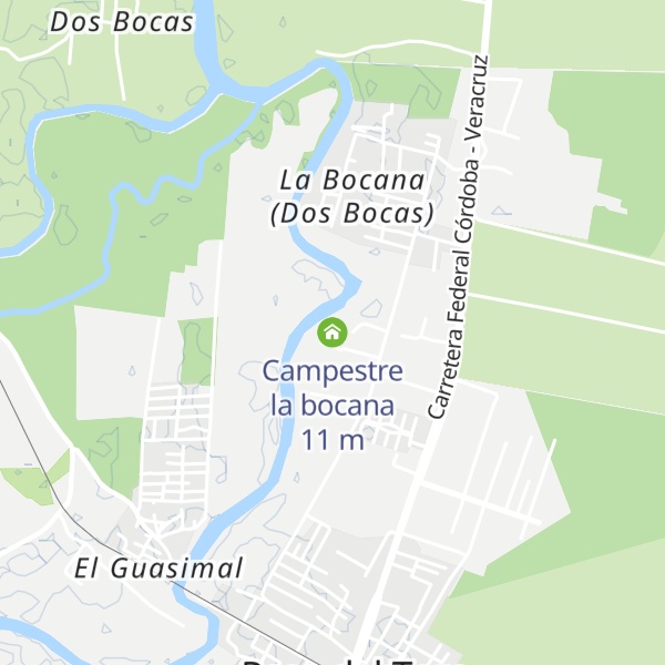 Map of Campestre la bocana