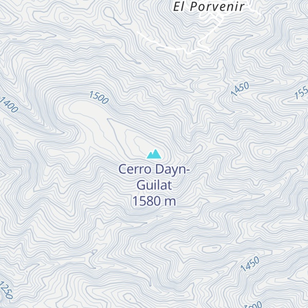 Map of Cerro Dayn-Guilat