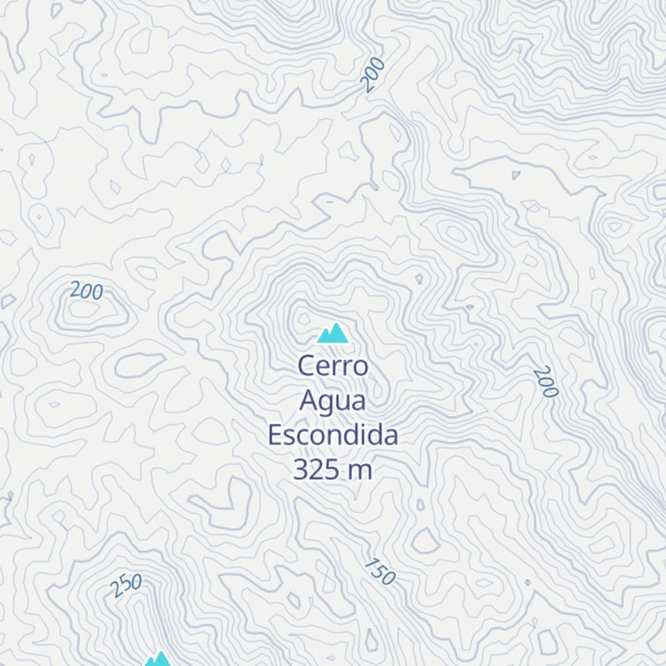 Map of Cerro Agua Escondida