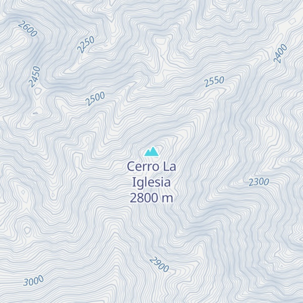 Map of Cerro La Iglesia