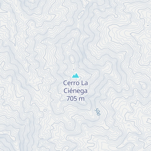 Map of Cerro La Ciénega