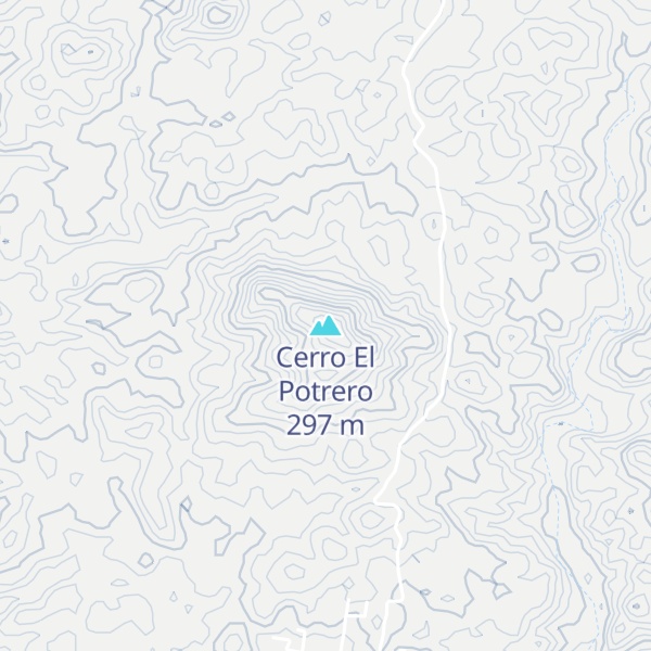 Map of Cerro El Potrero