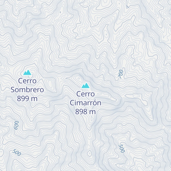 Map of Cerro Cimarrón
