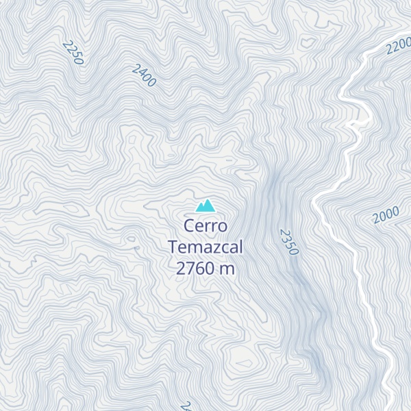 Map of Cerro Temazcal