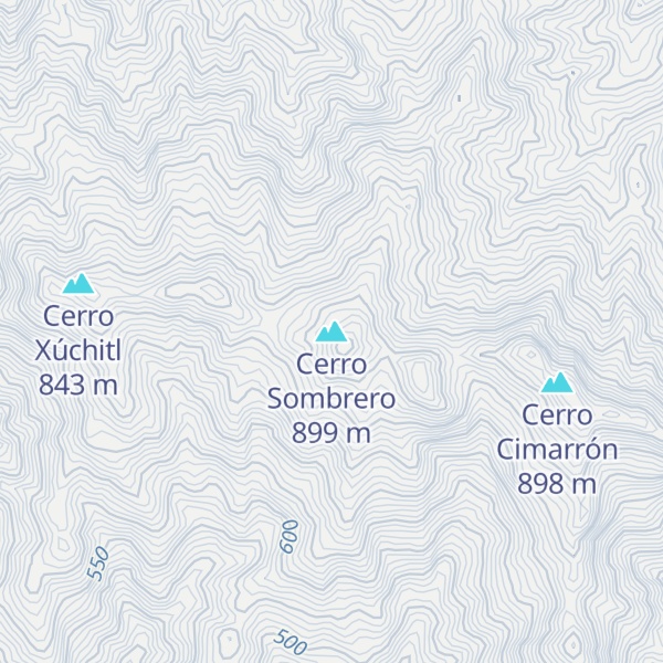 Map of Cerro Sombrero