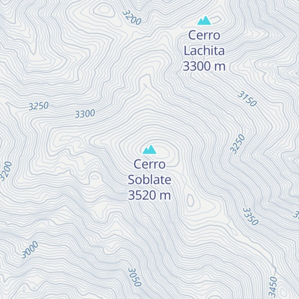 Map of Cerro Soblate