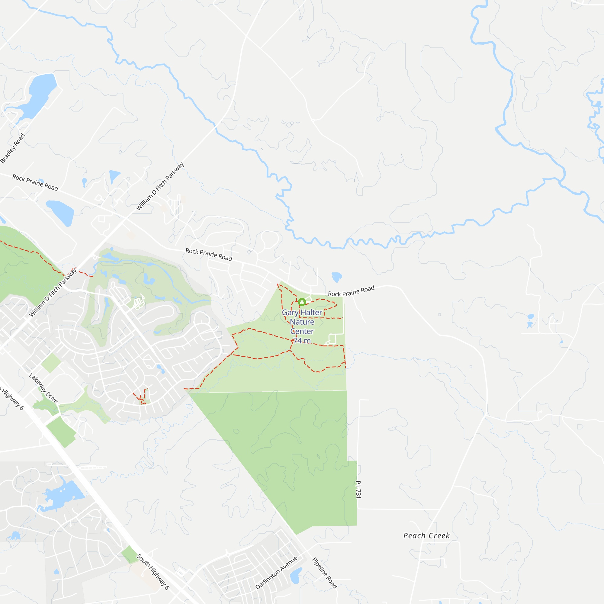 Gary Halter Nature Center map
