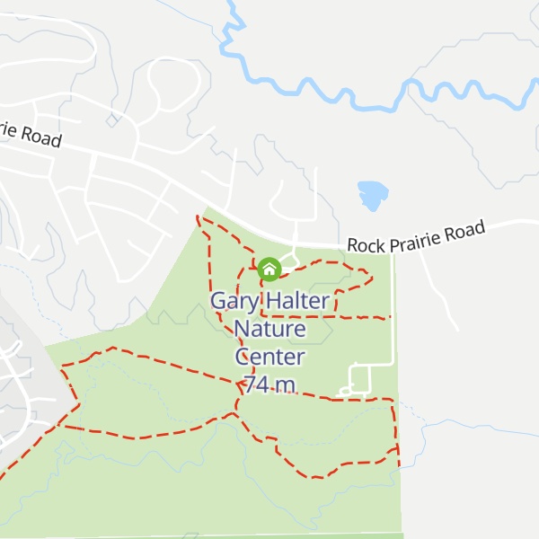 Map of Gary Halter Nature Center