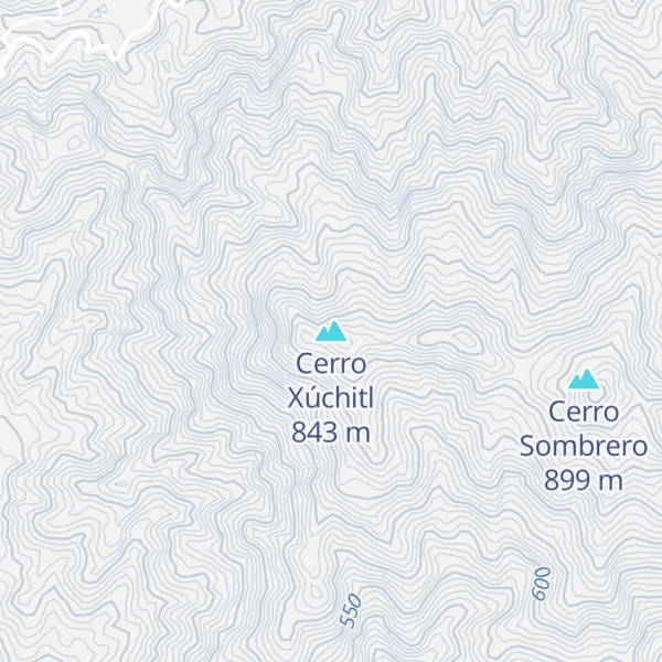 Map of Cerro Xúchitl