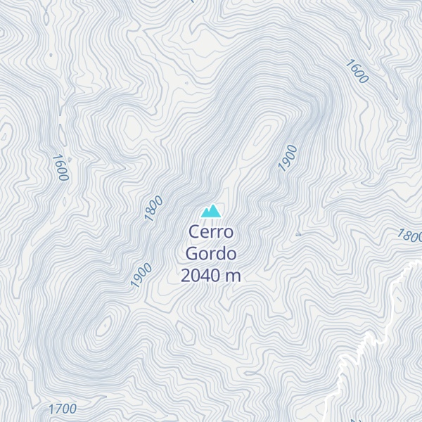 Map of Cerro Gordo