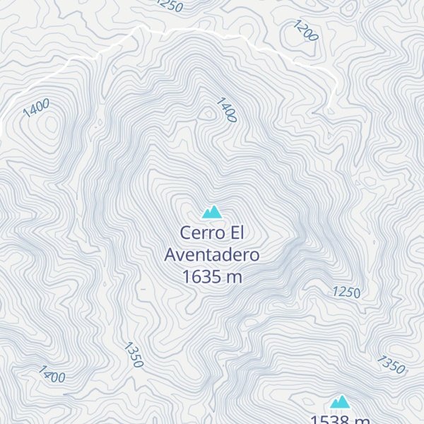 Map of Cerro El Aventadero