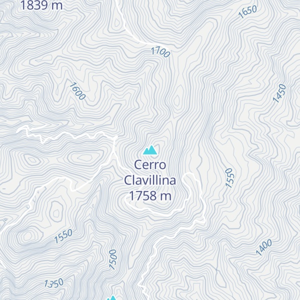 Map of Cerro Clavillina