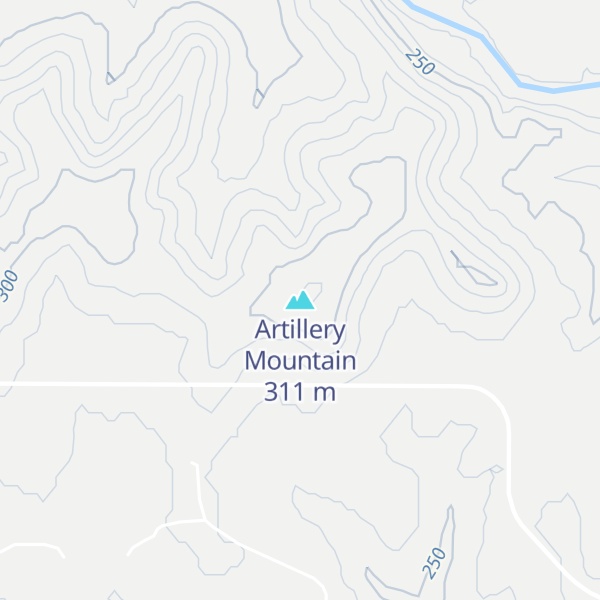 Map of Artillery Mountain