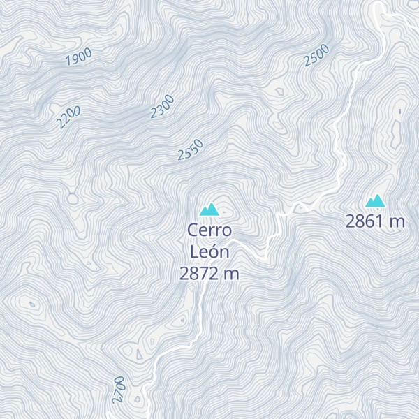 Map of Cerro León