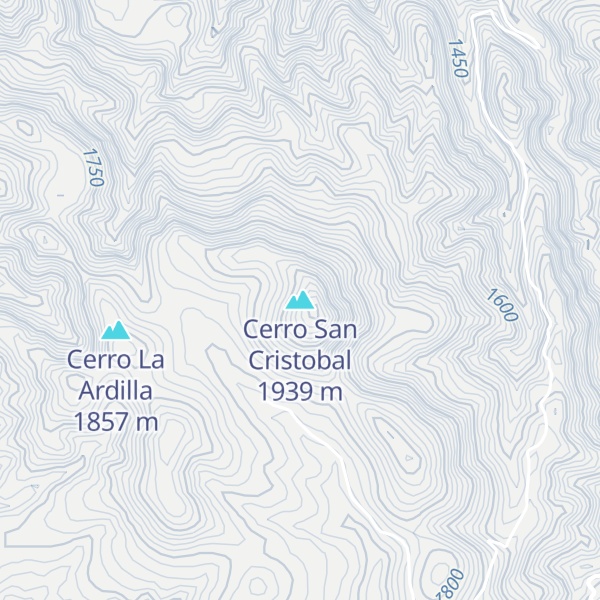 Map of Cerro San Cristobal
