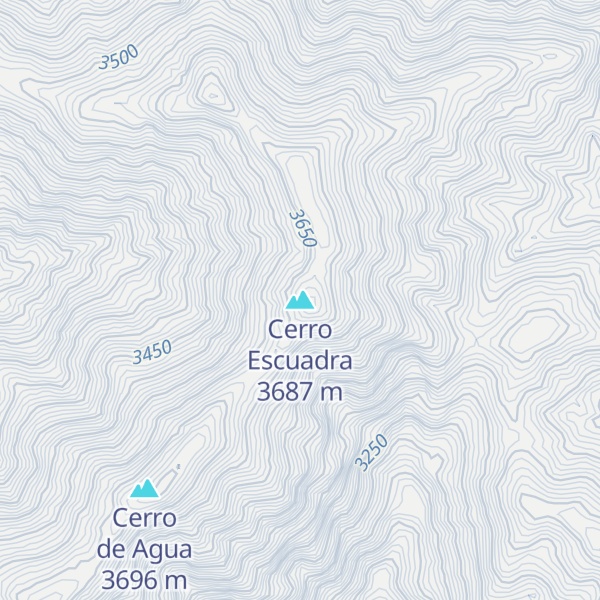Map of Cerro Escuadra