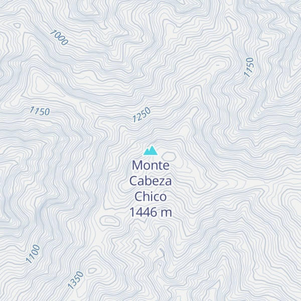 Map of Monte Cabeza Chico