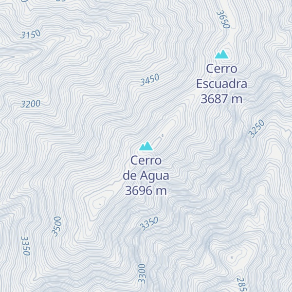 Map of Cerro de Agua
