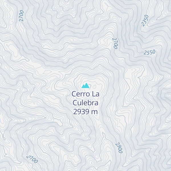 Map of Cerro La Culebra