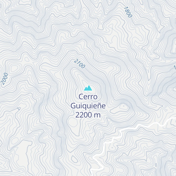 Map of Cerro Guiquieñe