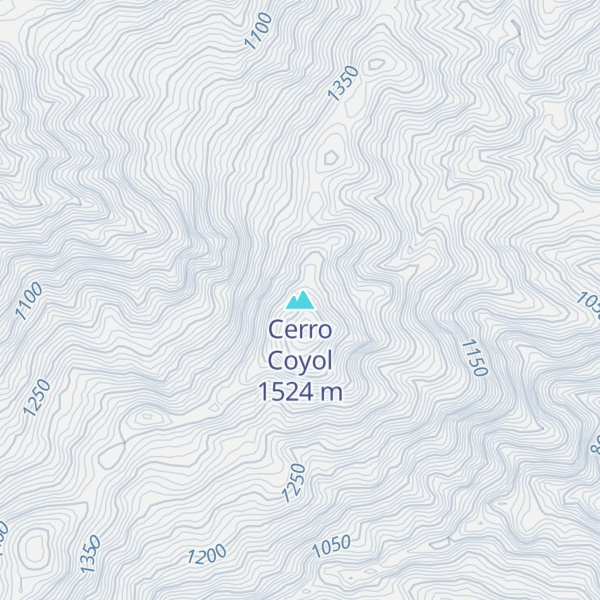 Map of Cerro Coyol