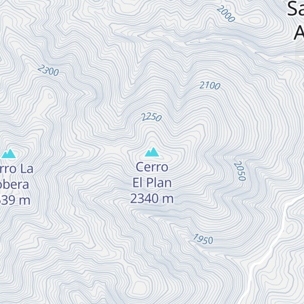 Map of Cerro El Plan