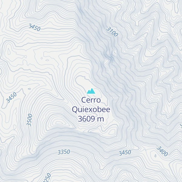 Map of Cerro Quiexobee