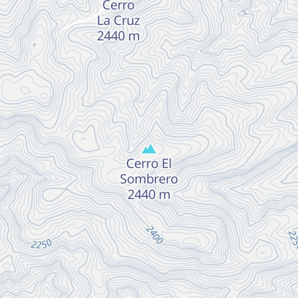 Map of Cerro El Sombrero