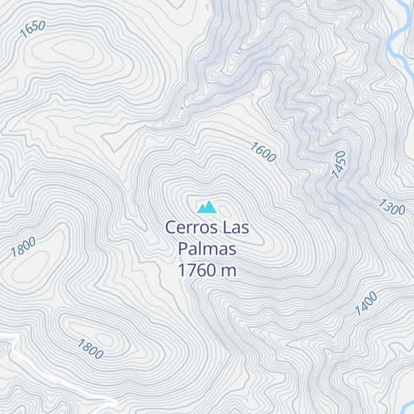Map of Cerros Las Palmas