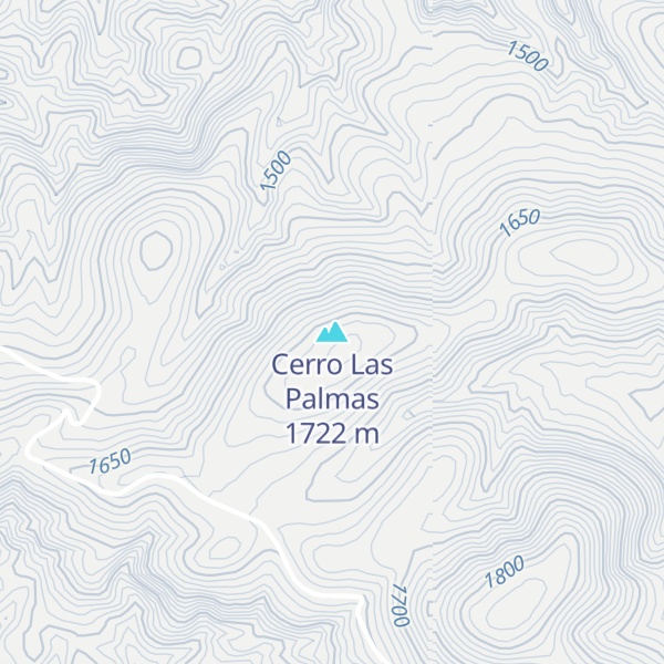 Map of Cerro Las Palmas