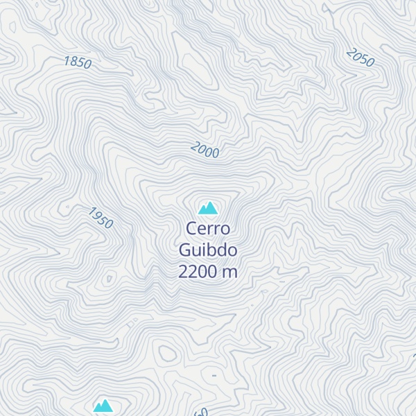 Map of Cerro Guibdo