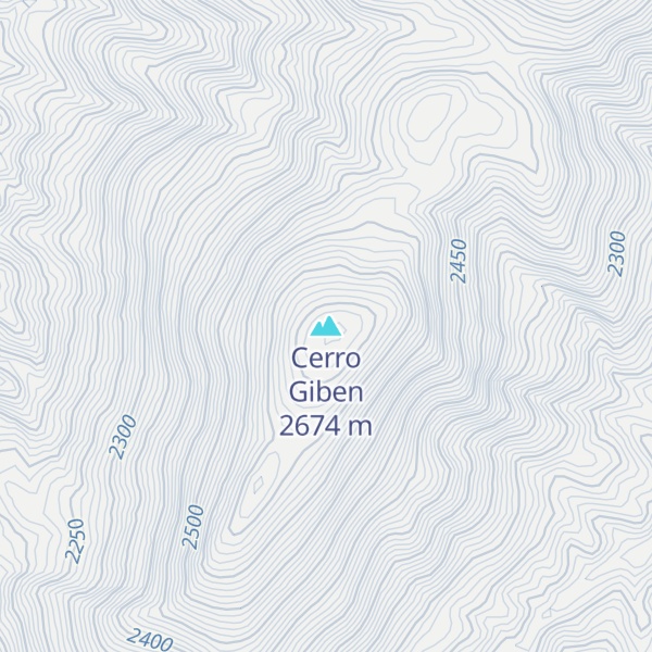 Map of Cerro Giben