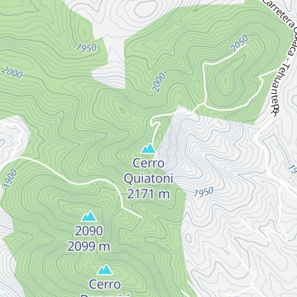 Map of Cerro Quiatoni