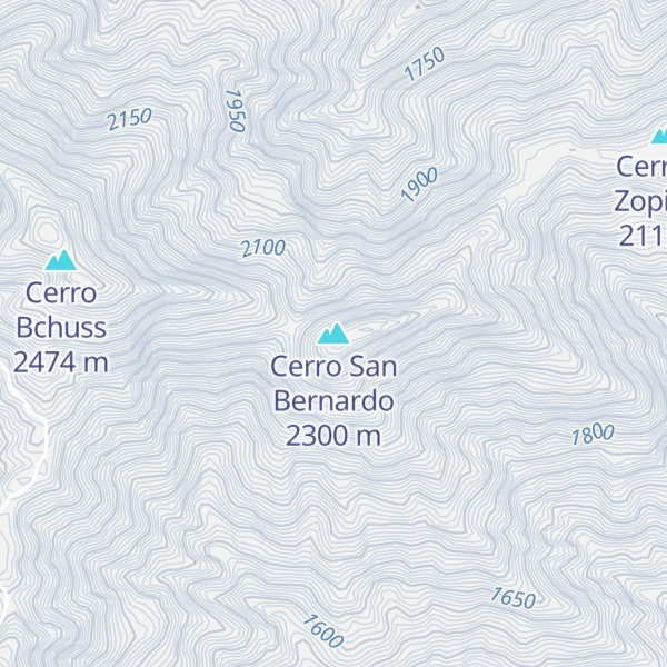 Map of Cerro San Bernardo