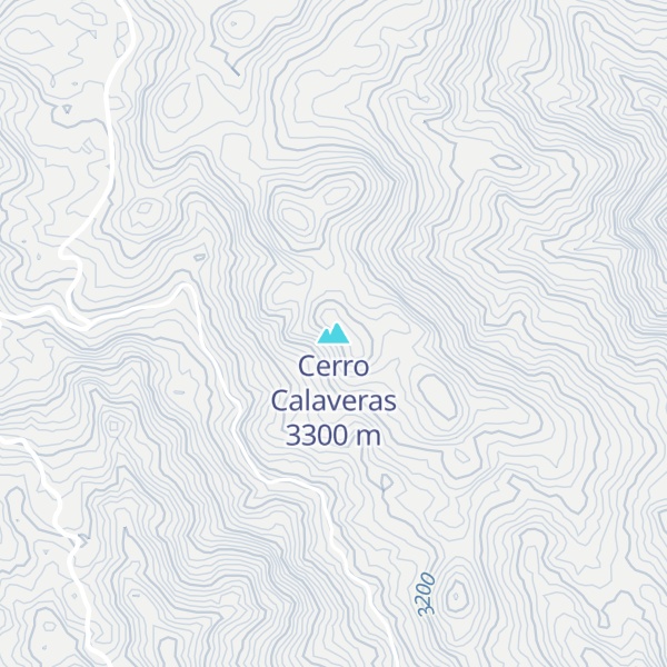 Map of Cerro Calaveras